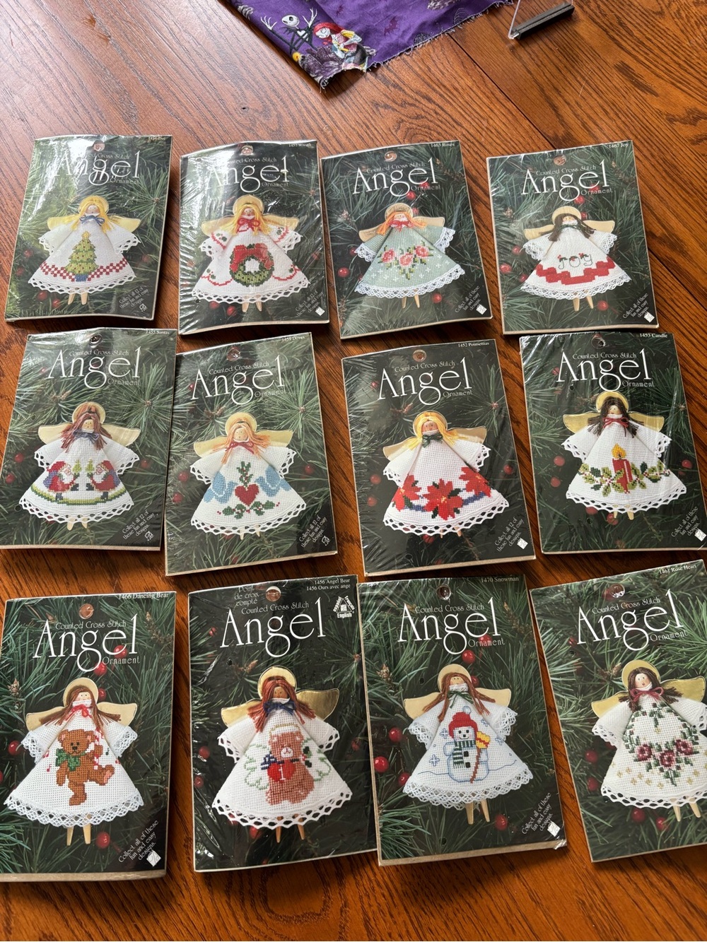 Angel Cross Stitch Ornament Patterns - Assorted Holiday Designs 12